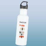 Sushi Personalised 710 Ml Water Bottle<br><div class="desc">Japanese sushi food art for gourmets and foodies.  Customise by changing or removing the name.  Original art by Nic Squirrell.</div>