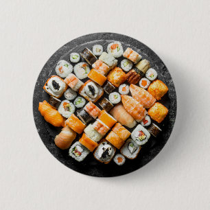 Sushi Platter 6 Cm Round Badge