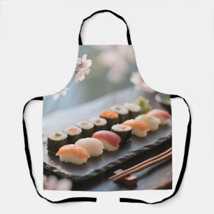 Sushi Platter Cherry Blossom Apron