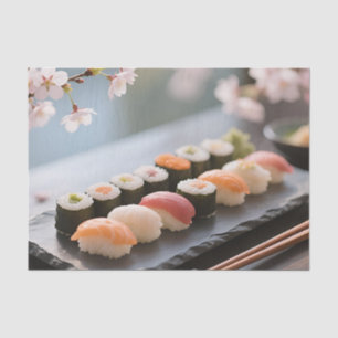 Sushi Platter Cherry Blossom Tissue Paper