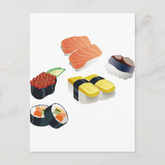 sushi postcard