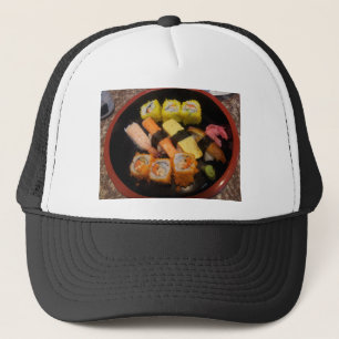Sushi Raw Food Japanese Meal Delicious Serving Trucker Hat