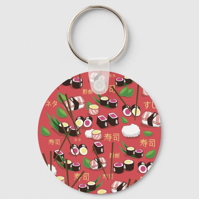 Sushi Red Key Ring (Front)