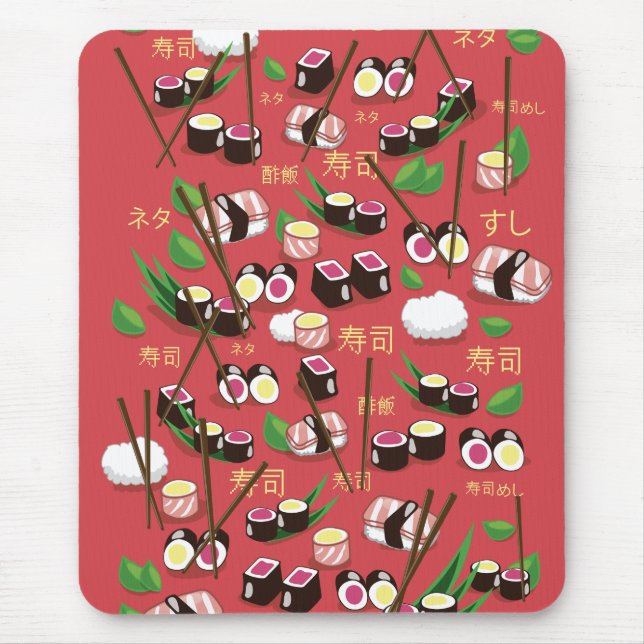 Sushi Red Mouse Pad (Front)