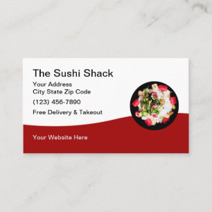 Sushi Restaurant And Japanese Cuisine Business Card