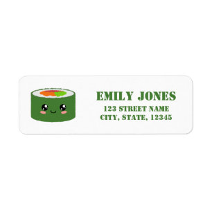 Sushi Return Address Label