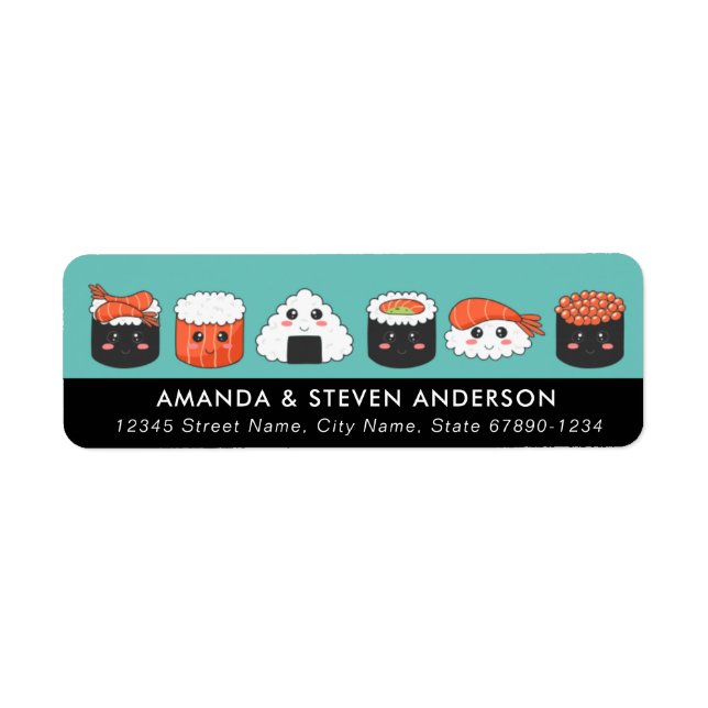 Sushi Return Address Labels (Front)