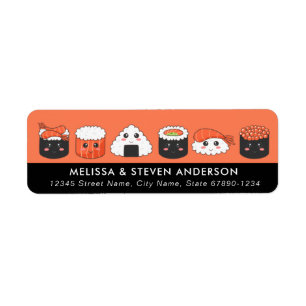 Sushi Return Address Labels