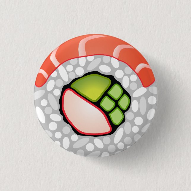 Sushi Roll 3 Cm Round Badge (Front)