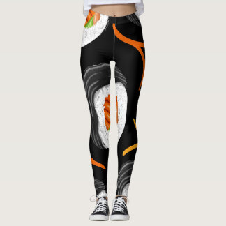 Sushi Roll Athletic Yoga Leggings