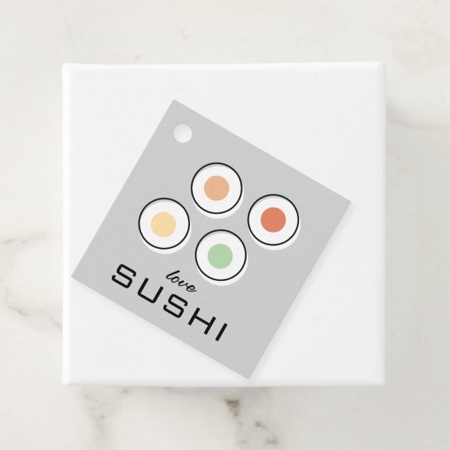 Sushi roll box favour tags  (In Situ)
