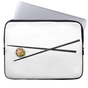 Sushi Roll & Chopsticks - Customised Template Laptop Sleeve
