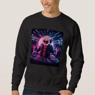 Sushi Roll Dj Performing For Colourful Crowd Eclec Sweatshirt
