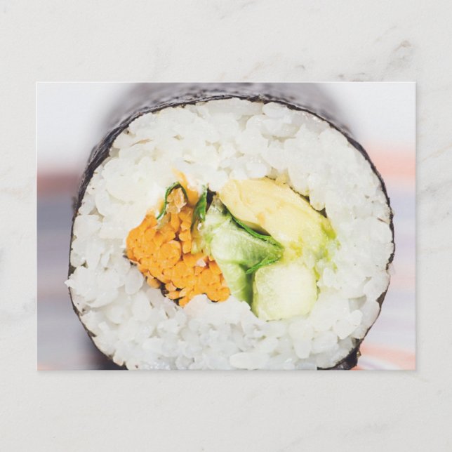 Sushi roll Fish and rice Postcard (Front)