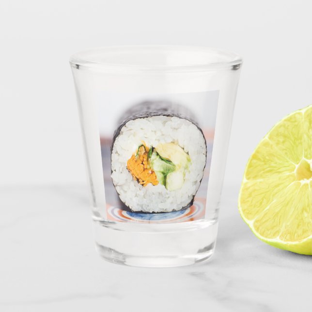 Sushi roll Fish and rice Shot Glass (Front)