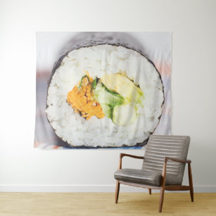 Sushi roll Fish and rice Tapestry