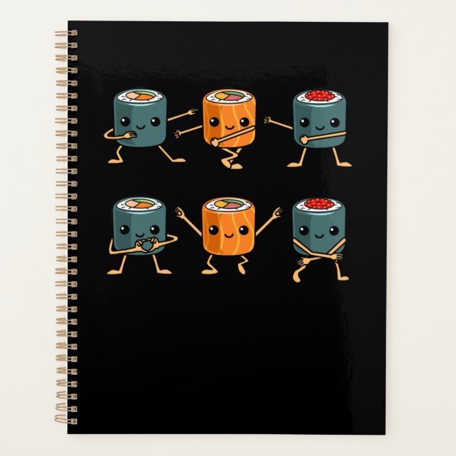 Sushi Roll Gift Women Sushi Lover Japanese Sushi Planner (Front)