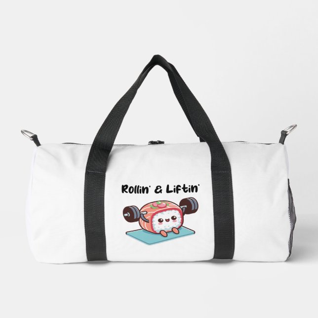 Sushi Roll Lifting Weights Duffle Bag (Front)