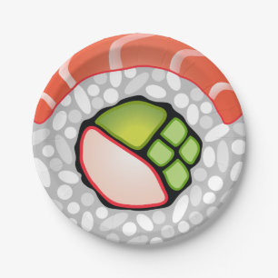 Sushi Roll Paper Plate
