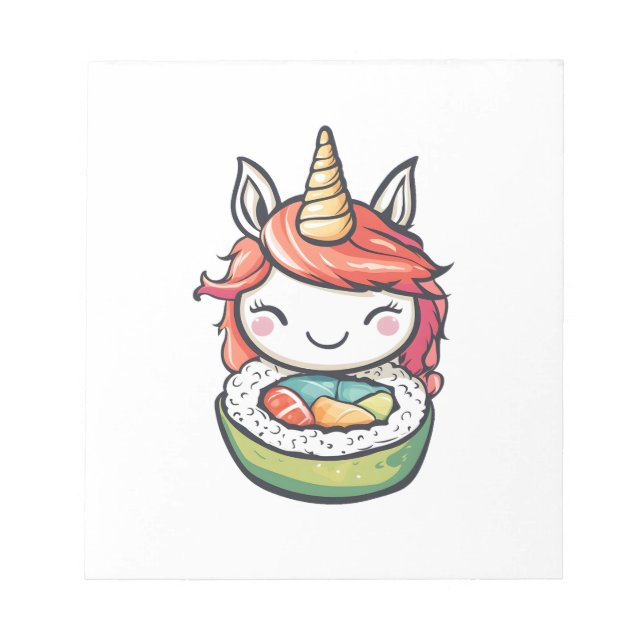 Sushi Roll Unicorn (1) Notepad (Front)