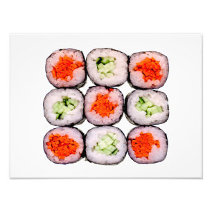 Sushi Rolls Japanese Food Template Photo Print