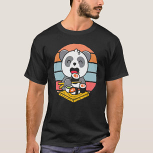 Sushi Rolls Japanese Sushi Foodie Animal Panda Bea T-Shirt