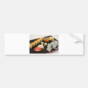 Sushi Rolls Sesame Ginger Wasabi Japan kitchen Bumper Sticker