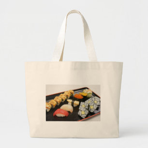 Sushi Rolls Sesame Ginger Wasabi Japan Kitchen Large Tote Bag