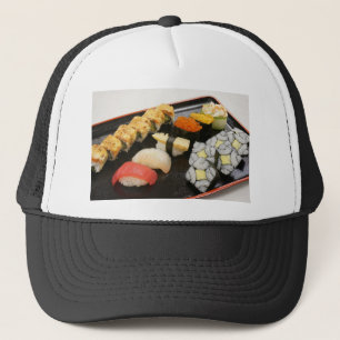 Sushi Rolls Sesame Ginger Wasabi Japan Kitchen Trucker Hat