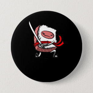 Sushi Samurai Ninja Kawaii Japanese Food 7.5 Cm Round Badge