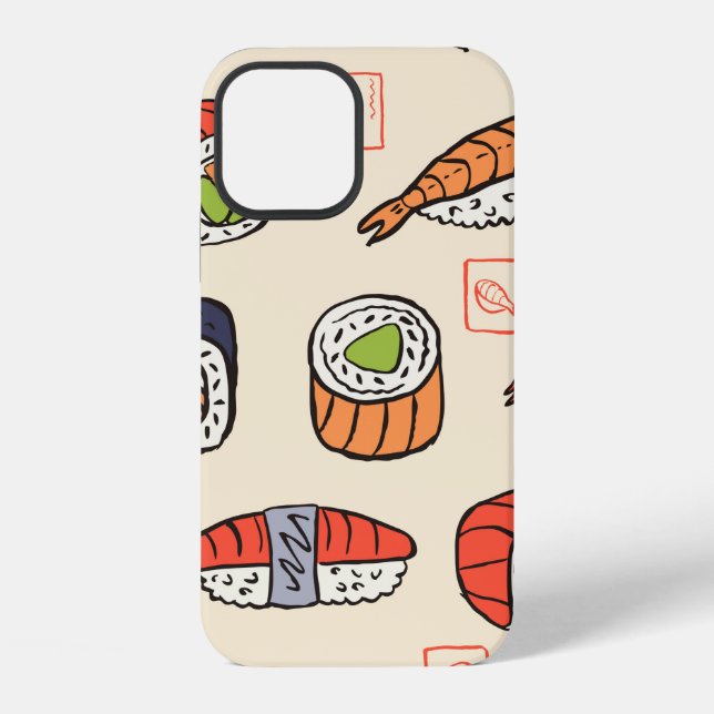 sushi seamless pattern iPhone case (Back)