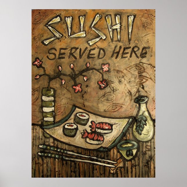 Sushi Served Here Poster (Front)