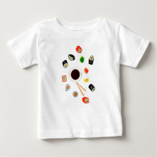 Sushi Set Watercolor Baby T-Shirt