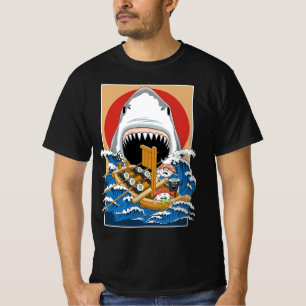 Sushi Shark Attack Illustration T-Shirt