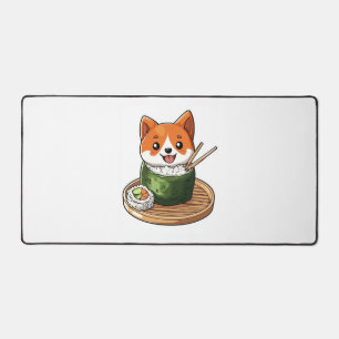 Sushi Shiba � Funny Food Dog Desk Mat