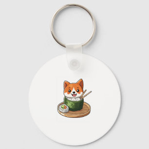 Sushi Shiba � Funny Food Dog Key Ring