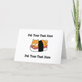 Sushi Shiba Inu - Cute Dog Japanese Thank You Card