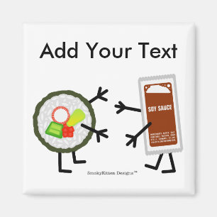 Sushi & Soy Sauce - Customisable Magnet