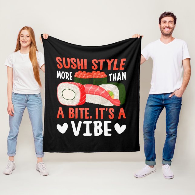 Sushi Style More Than a Bite Fleece Blanket (In Situ)