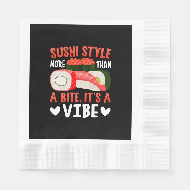 Sushi Style More Than a Bite Napkin (Front)