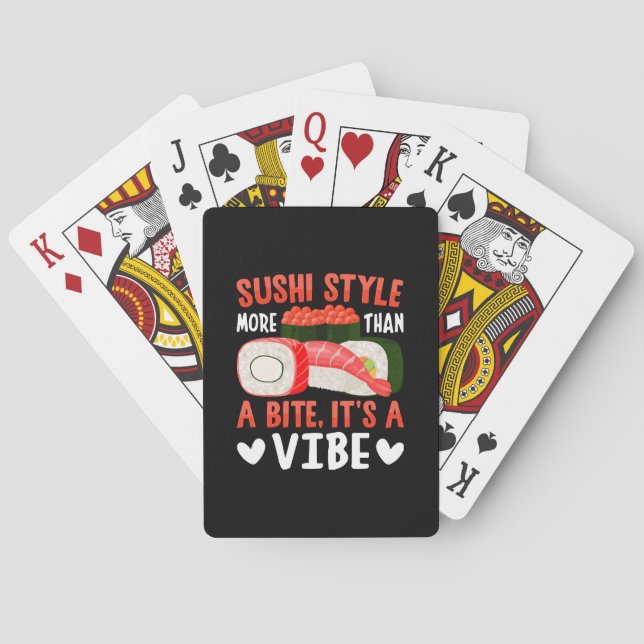 Sushi Style More Than a Bite Playing Cards (Back)