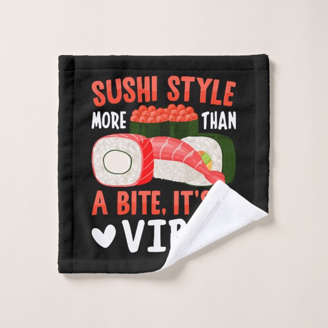 Sushi Style More Than a Bite Wash Cloth (Wash Cloth)