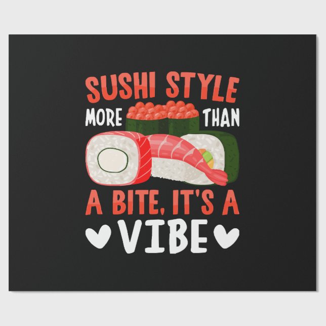 Sushi Style More Than a Bite Wrapping Paper (Flat)