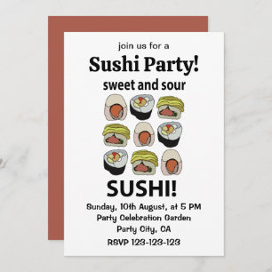 Sushi Sweet and Sour Sushi  Invitation