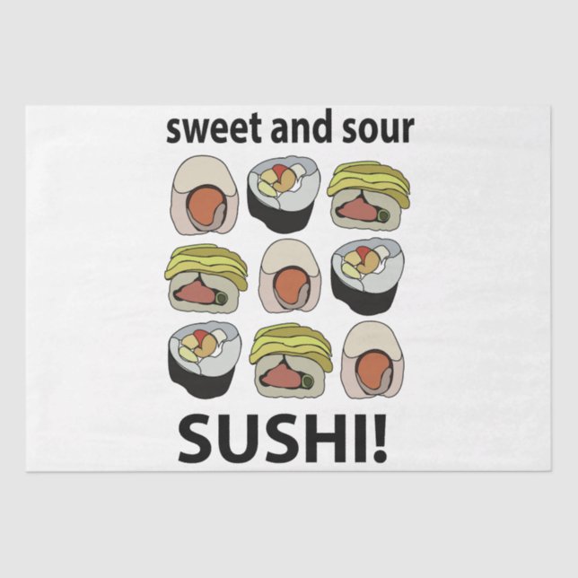 Sushi Sweet and Sour Sushi Tissue Paper (Front)
