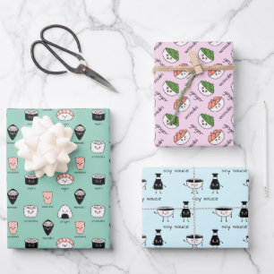 Sushi Temaki Wasabi Wrapping Paper Sheet