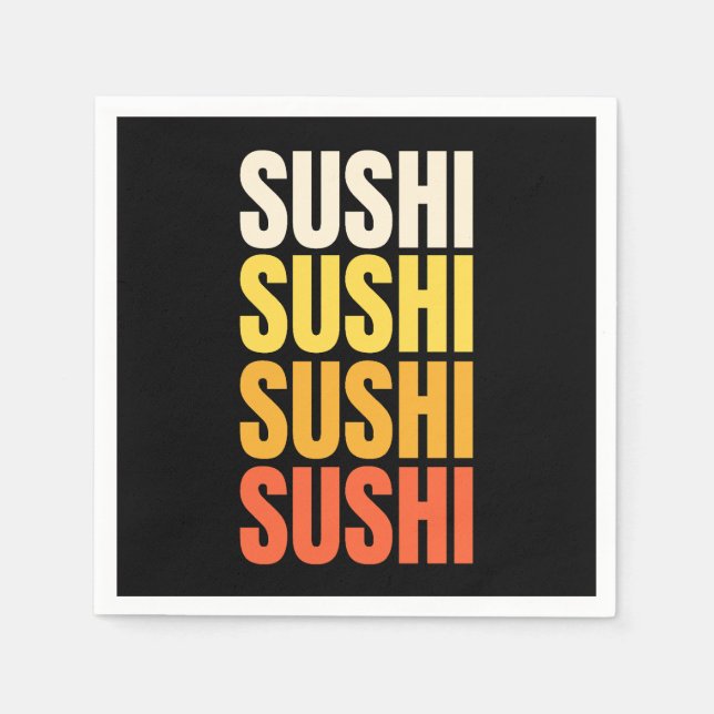 Sushi text design napkin (Front)