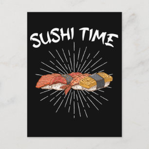 Sushi Time Rice Japanese Food Lover Nigiri Postcard