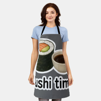  Sushi Time Sticker – Realistic Sushi with Soy Apron