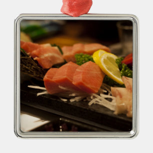 Sushi Time Tuna Tuna Party Fish Food Metal Ornament